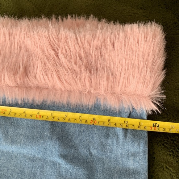 Host Pick ππ Faux Fur Wide Leg High Rise Jeans - Picture 6 of 10